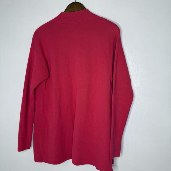 Talbots Sweater Womens Large Pink Open Front Cardigan Lightweight Pockets Casual - Picture 6 of 8